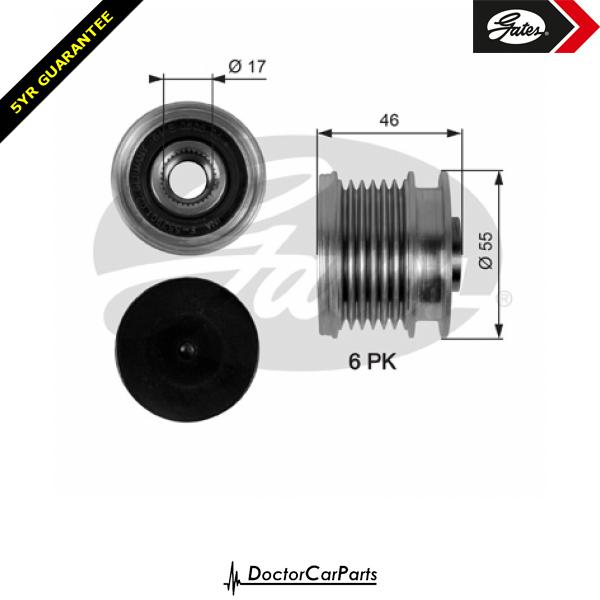 Gates Alternator Pulley for MERCEDES SPRINTER 2.1 CHOICE1/2 CDI OM646