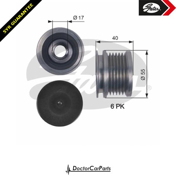 Gates Alternator Pulley for AUDI A4 2.0 TDI B8 CAGA CAGB CAGC CAHA CAHB CGLC 8K