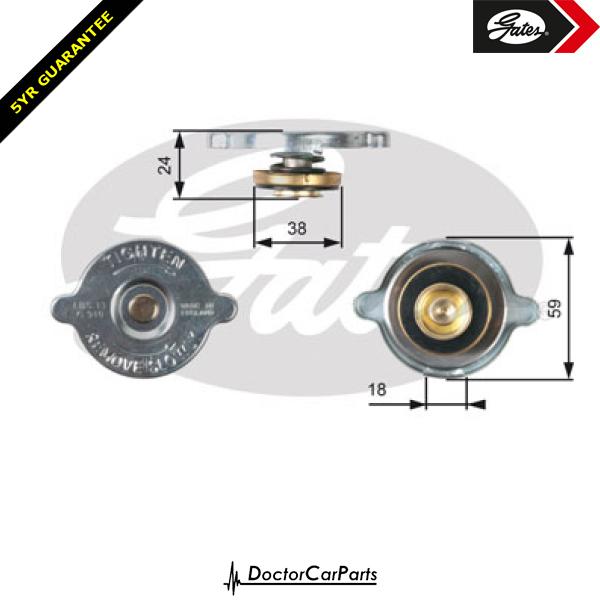 Gates Radiator Cap for MERCEDES T2 3.8 D L508 OM314 85bhp BEHR