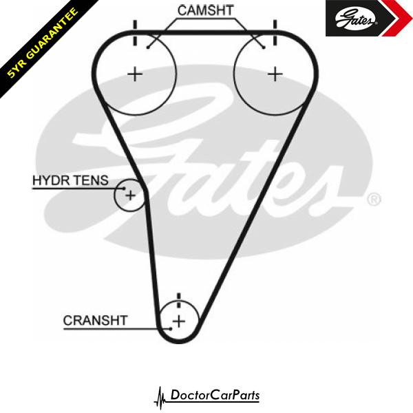 Gates Timing Belt Cam Belt for TOYOTA ARISTO 3.0 2JZ-GTE 280bhp