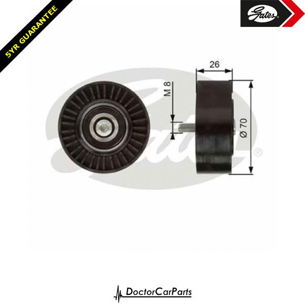 Gates Belt Idler Pulley Alternator for BMW E87 2.0 CHOICE2/2 118d 120d M47