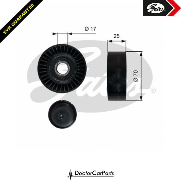 Gates Belt Idler Pulley Alternator for VOLVO V70 2.4 D D5 SW