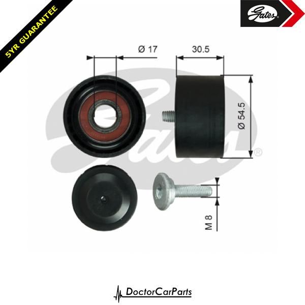 Gates Belt Idler Pulley Alternator for CHRYSLER 300C 3.0 CRD EXL LX