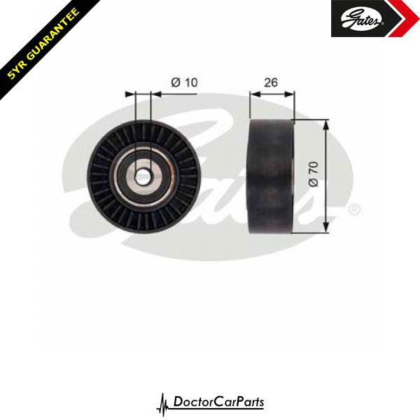Gates Belt Idler Pulley Alternator for LAND ROVER FREELANDER 2.2 D SD4 TD 224DT