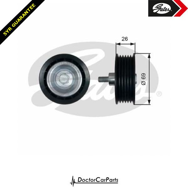 Gates Belt Idler Pulley Alternator for FORD TRANSIT 2.2 TDCi No Start-Stop W/Ac