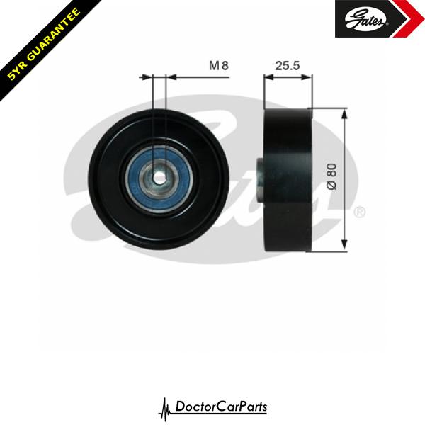 Gates Belt Idler Pulley Alternator for MERCEDES W210 3.0 D TD E300 OM606