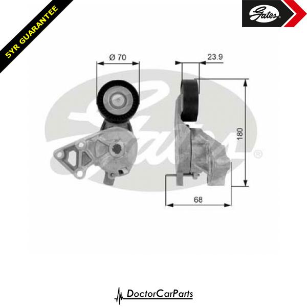Gates Belt Tensioner Pulley Alternator for VW TRANSPORTER 1.9 CHOICE1/2 TDI T5