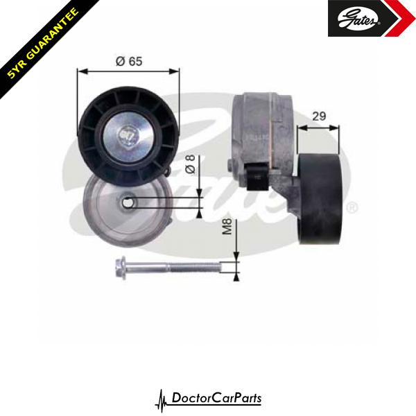 Gates Belt Tensioner Pulley Alternator for FIAT DOBLO 1.9 D JTD