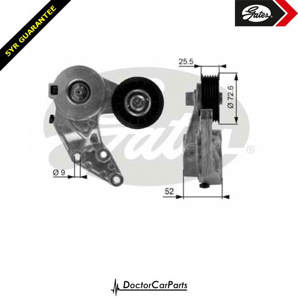 Gates Belt Tensioner Pulley Alternator for AUDI TT 3.2 CHOICE1/2 VR6 8N BHE