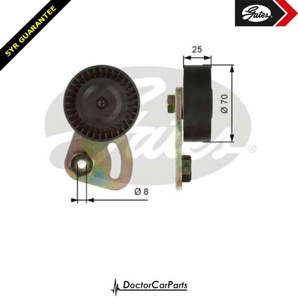Gates Belt Tensioner Pulley A/C for LAND ROVER FREELANDER 2.0 TD4 204D3 M47 LN