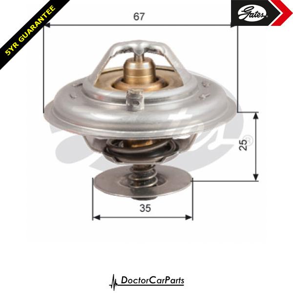 Gates Thermostat for VW GOLF 2.8 VR6 1H 1J AAA AQP Golf Golf Van (Hatchback)