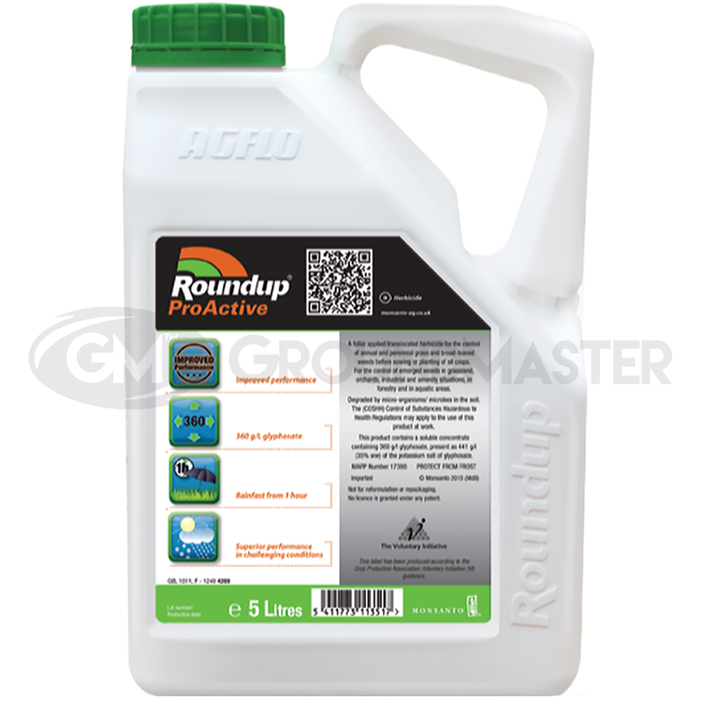 1 X 5l Roundup Proactive 360 Strong Professional Glyphosate Weedkiller Ebay 3464