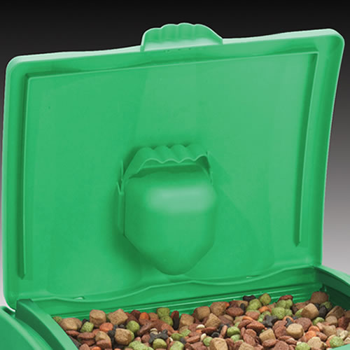 GARLAND 47 LITRE DRY BIN STORAGE CONTAINER SCOOP PET FOOD ANIMAL INSIDE OUTSIDE eBay