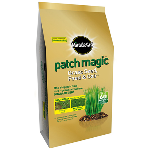 4.5KG MIRACLE-GRO PATCH MAGIC GRASS SEED, FEED & COIR 60 PATCHES FERTILISER