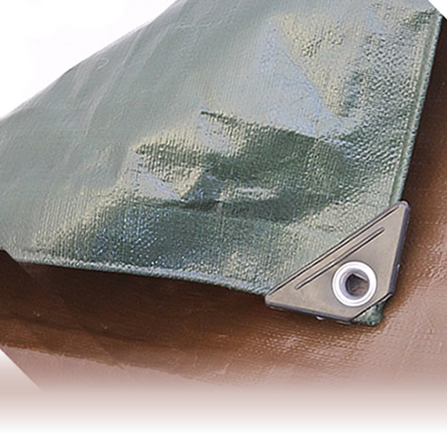 6M x 8M NEW GREEN BROWN HEAVY DUTY TARPAULIN Waterproof Cover Tarp Sheet 250GSM
