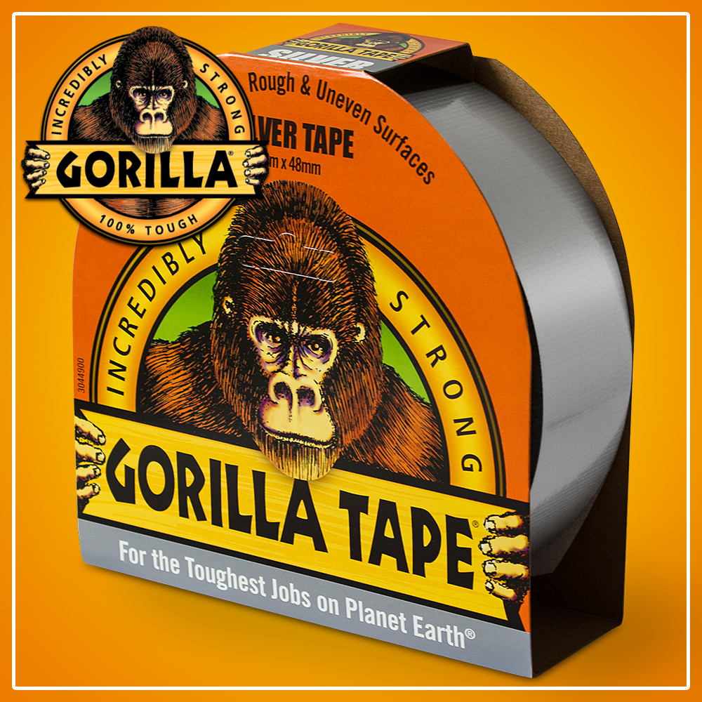 32 METRE SILVER GORILLA TAPE HEAVY DUTY WATERPROOF DUCT WEATHEPROOF
