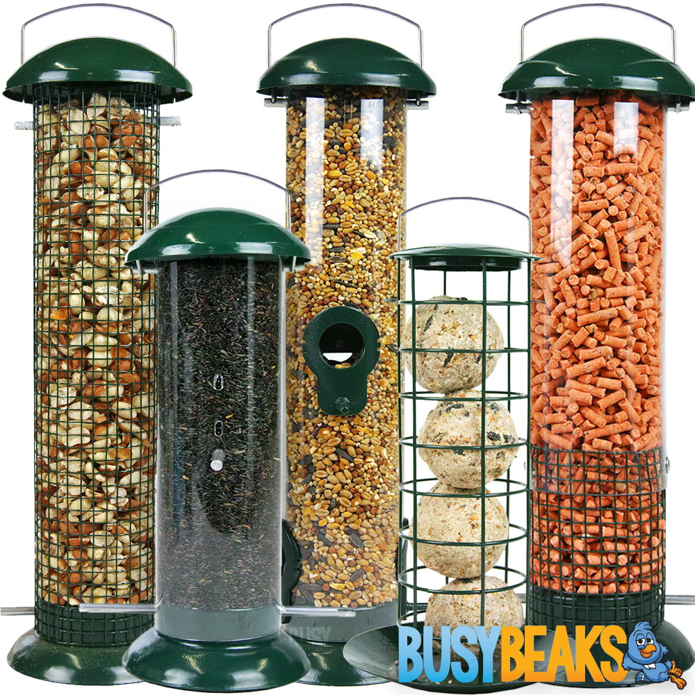 Busybeaks Carbon Bird Feeders For Wild Garden Birds Peanuts