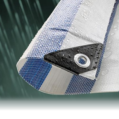 5.5M x 7.0M BLUE STRIPED WATERPROOF TARPAULIN SHEET TARP COVER WITH EYELETS 505164362969 eBay