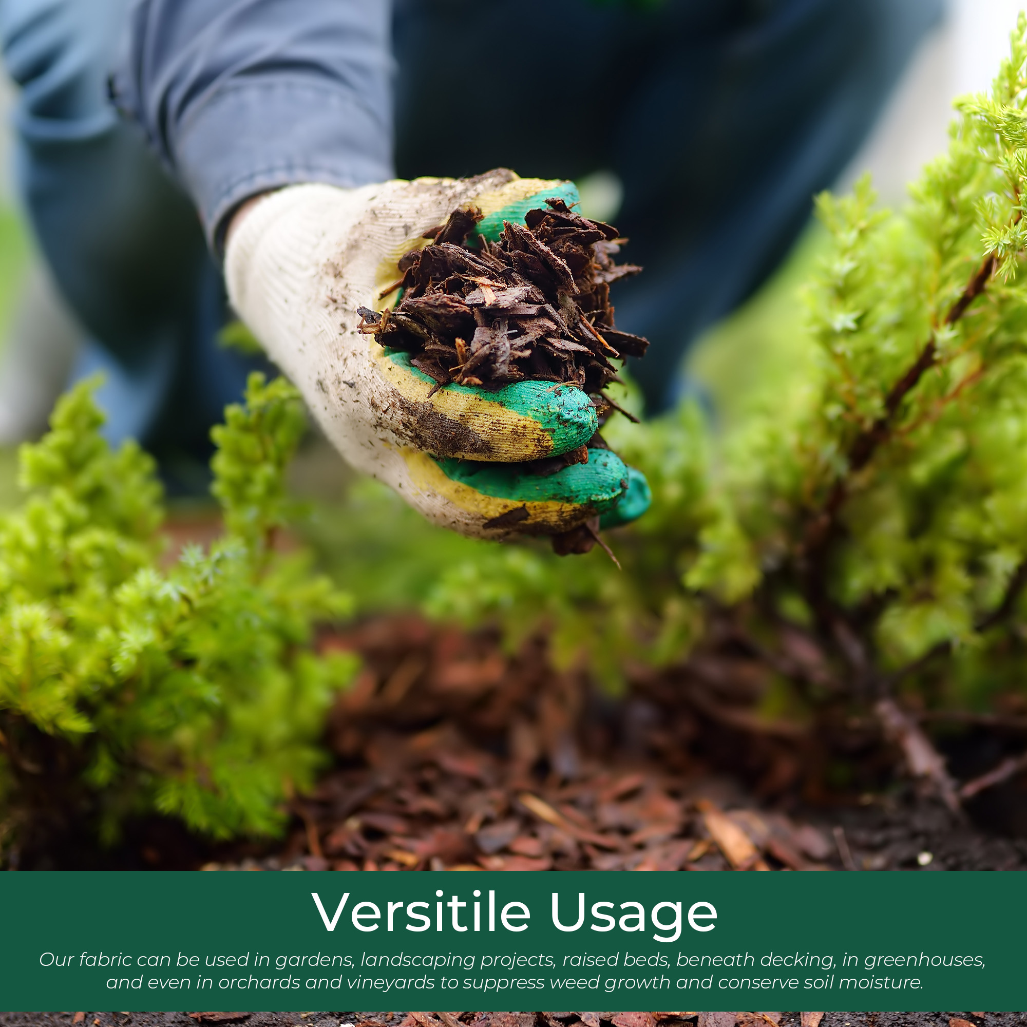 GardenersDream Green Extra Strong 125gsm Weed Suppressant Membrane Porous Fabric - Picture 26 of 68