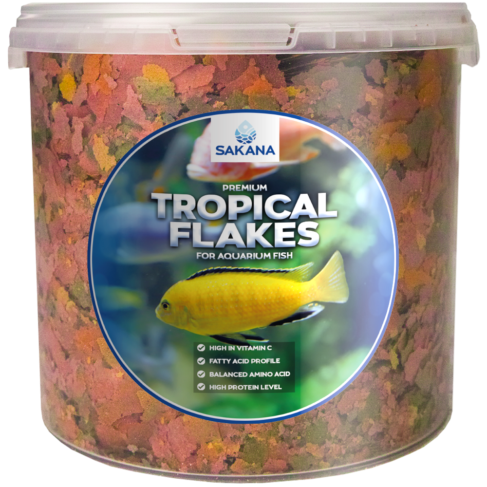 Sakana Premium Tropical Fish Flakes Protein Rich Balanced Aquarium Fish ...