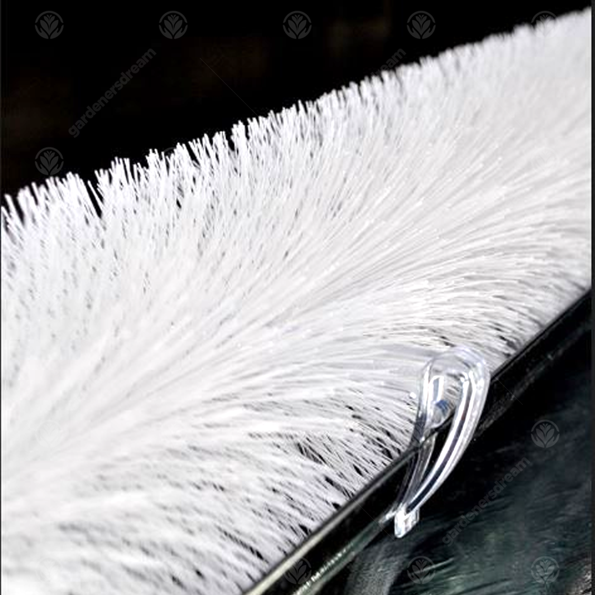 GardenersDream White Gutter Brush Downpipe Bristle Drain Guard (4m