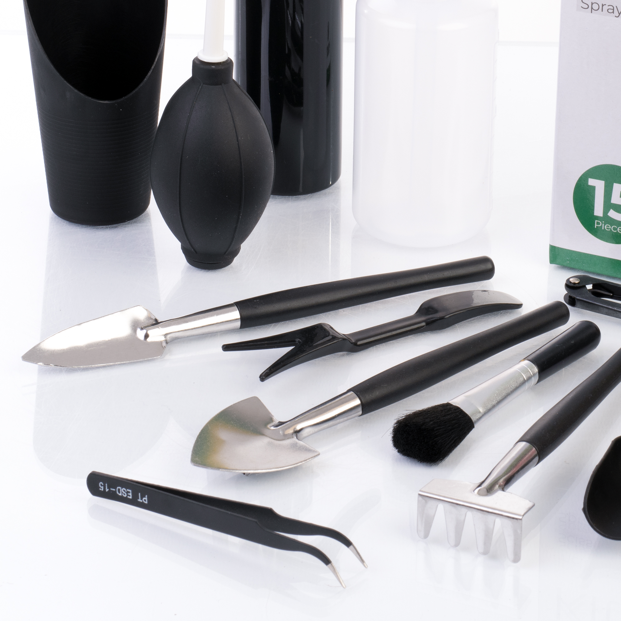 Bonsai Tool Kit | 15pcs Plant Care Tools | Sturdy Gardening & Maintenance Set - Picture 8 of 10
