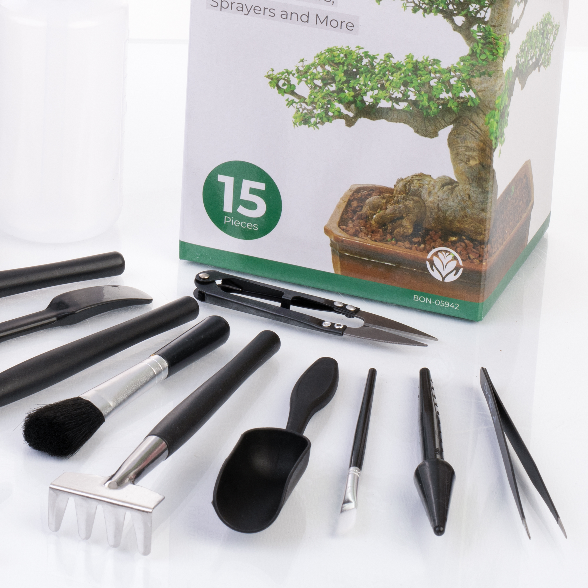 Bonsai Tool Kit | 15pcs Plant Care Tools | Sturdy Gardening & Maintenance Set - Picture 9 of 10