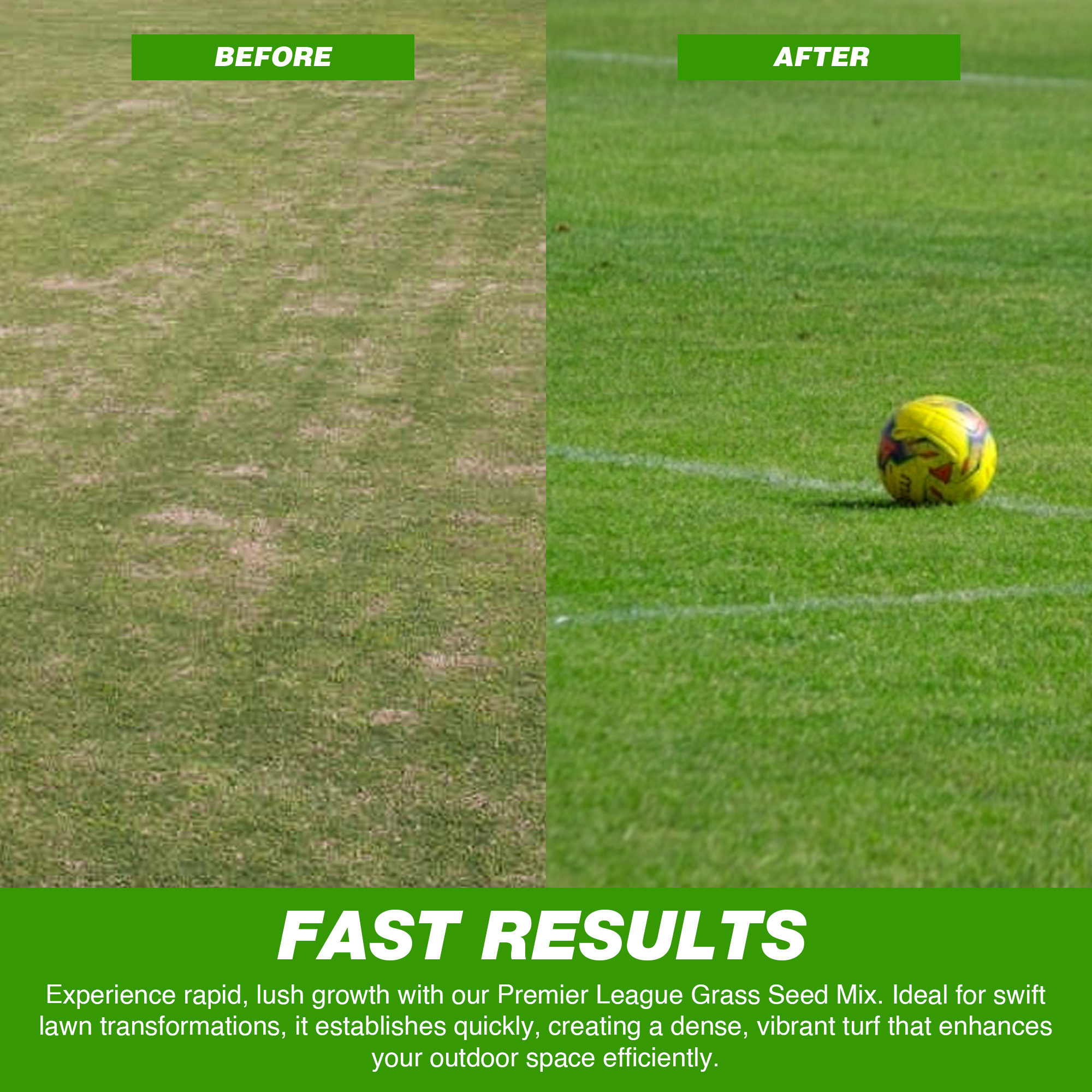 GROUNDMASTER Pro Premier League Grass Mix Hard Wearing Lawn Sports ...