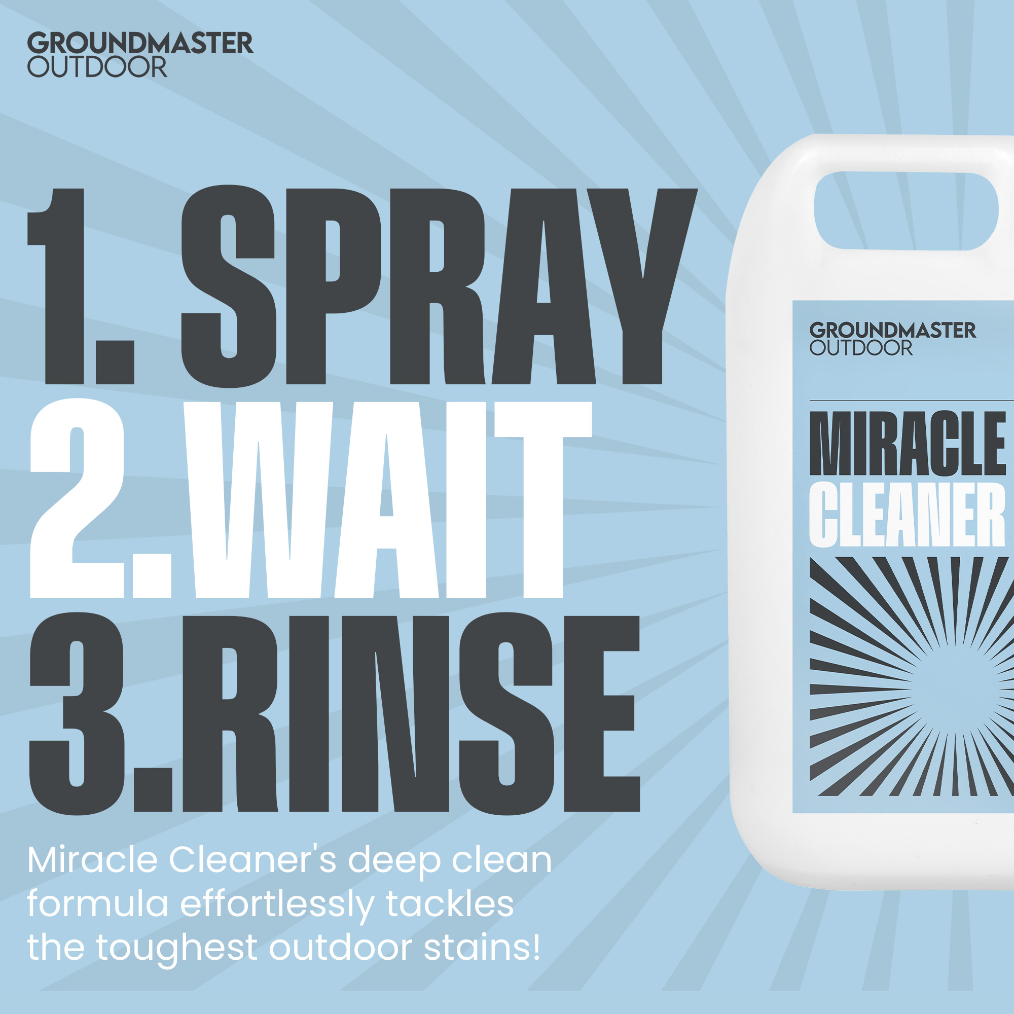 GROUNDMASTER Miracle Patio Cleaner Spray and Leave Algae Remover Fast Results 5L - Picture 17 of 18