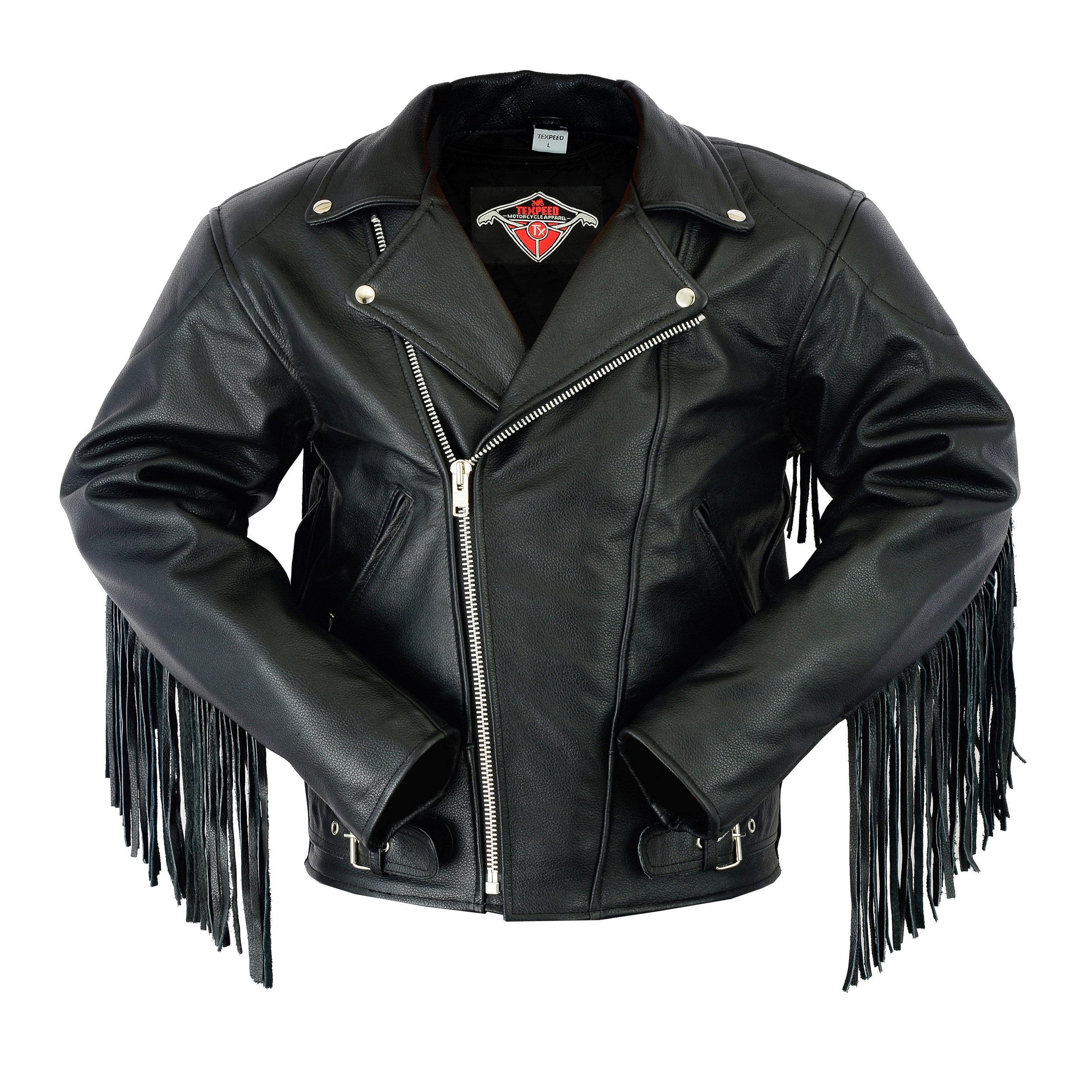 Details About Leather Tassel Fringe Motorbike Jacket Brando Cruiser Perfecto Motorcycle Biker