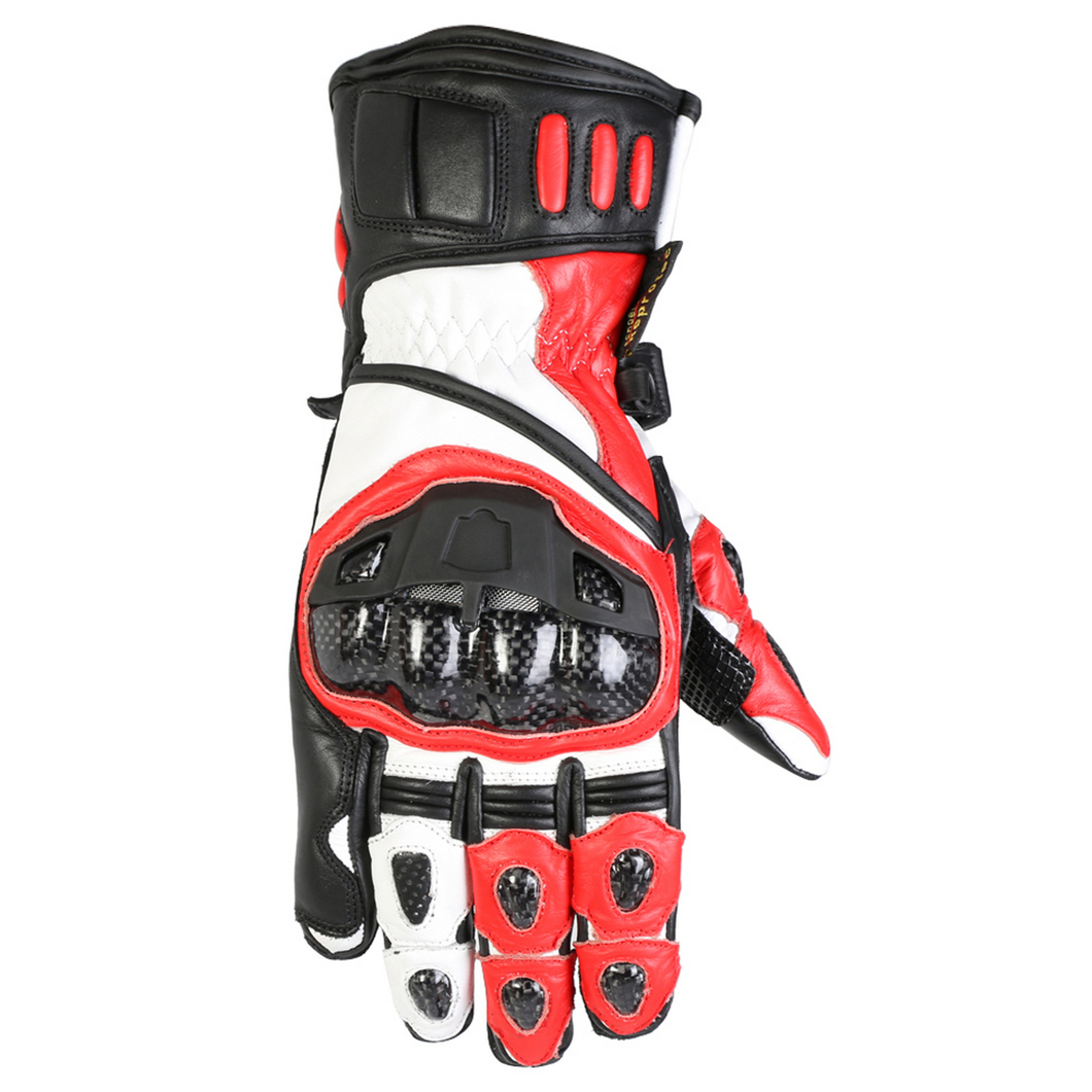Texpeed Red Black Motorcycle Motorbike Biker Gloves CE Knuckle Armour