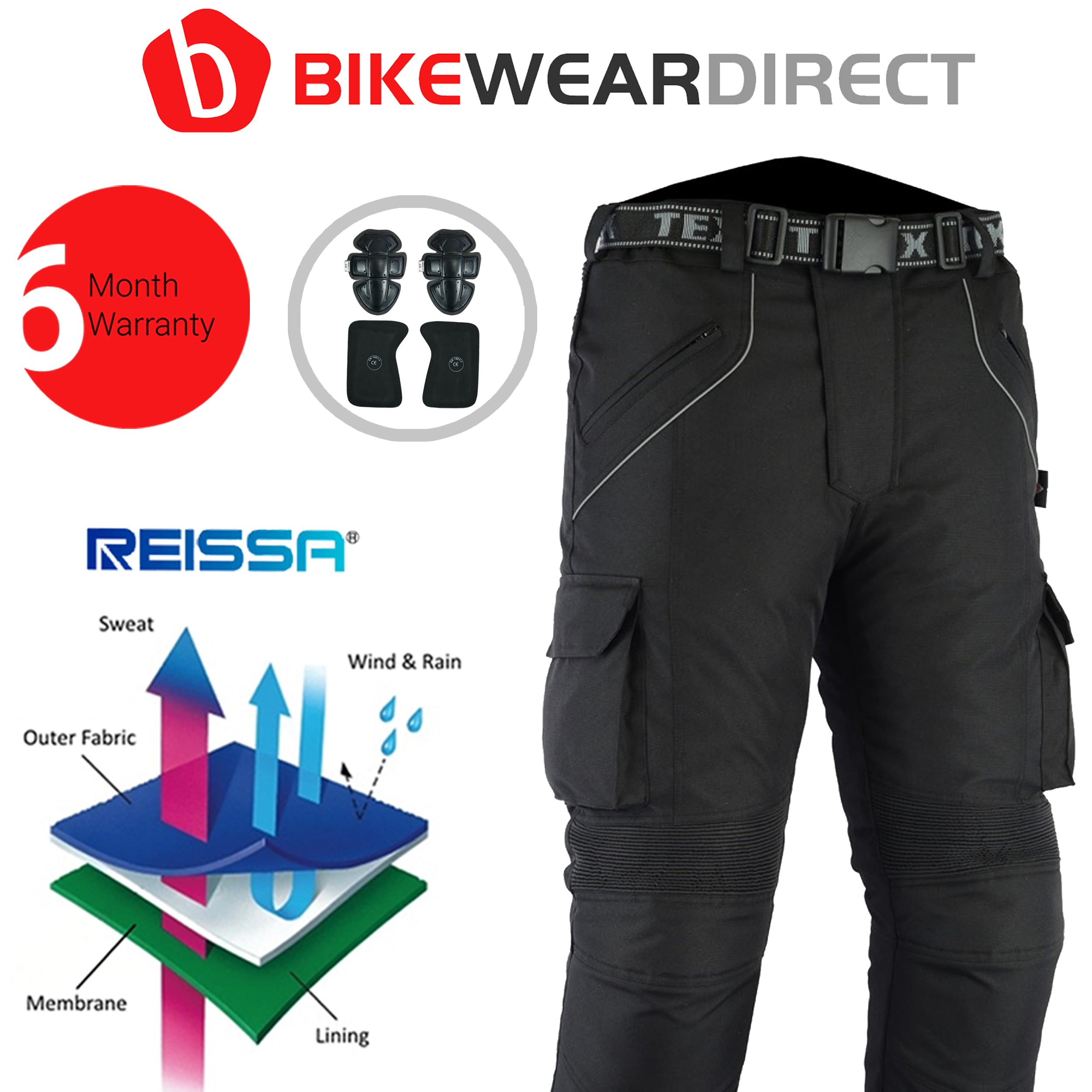 Waterproof Motorbike Motorcycle Scooter Rider Jacket in Cordura Fabric and CE Approved Armour For Mens Boys in 6 Different Color
