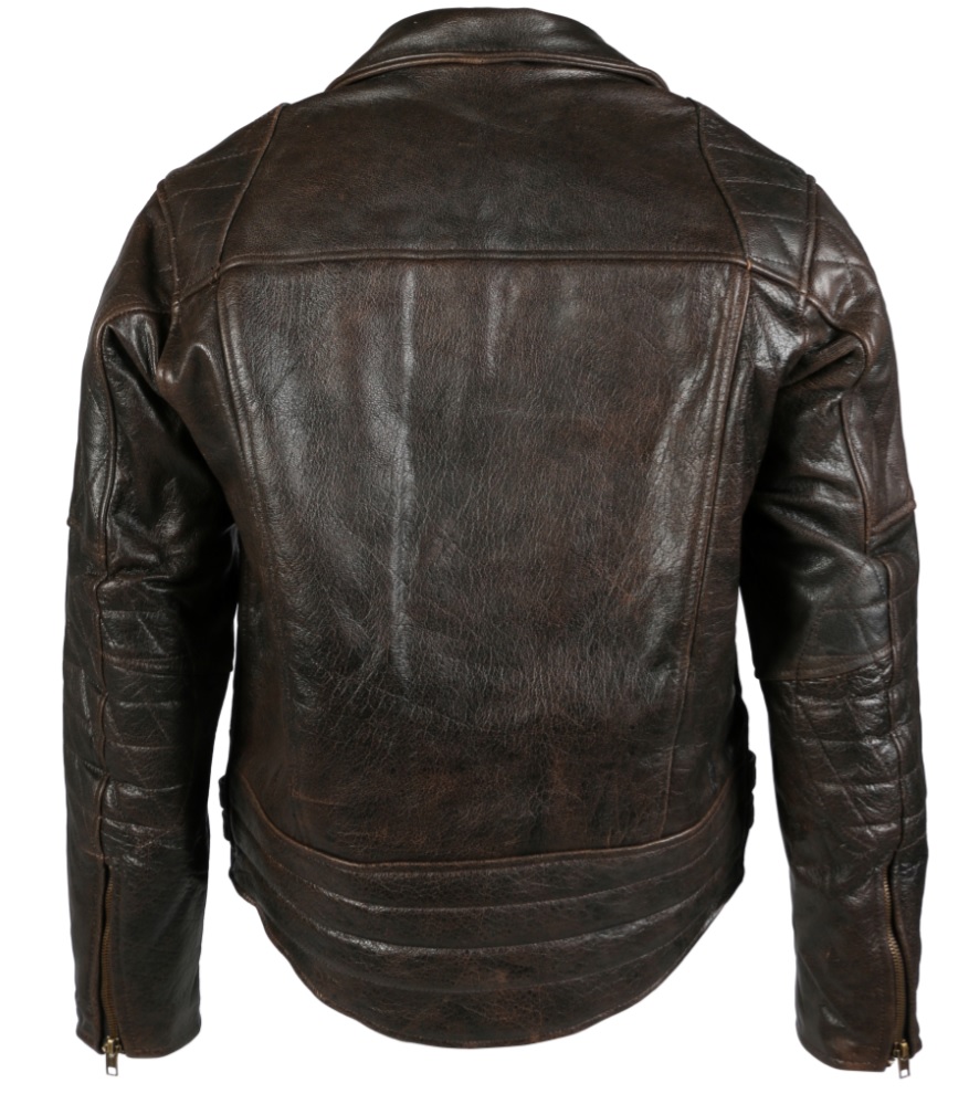 Brown Retro Distressed Leather Marlon Brando Style Motorcycle Sentinel Brown Retro Distressed Leather Marlon Brando Style Motorcycle Motorbike Jacket