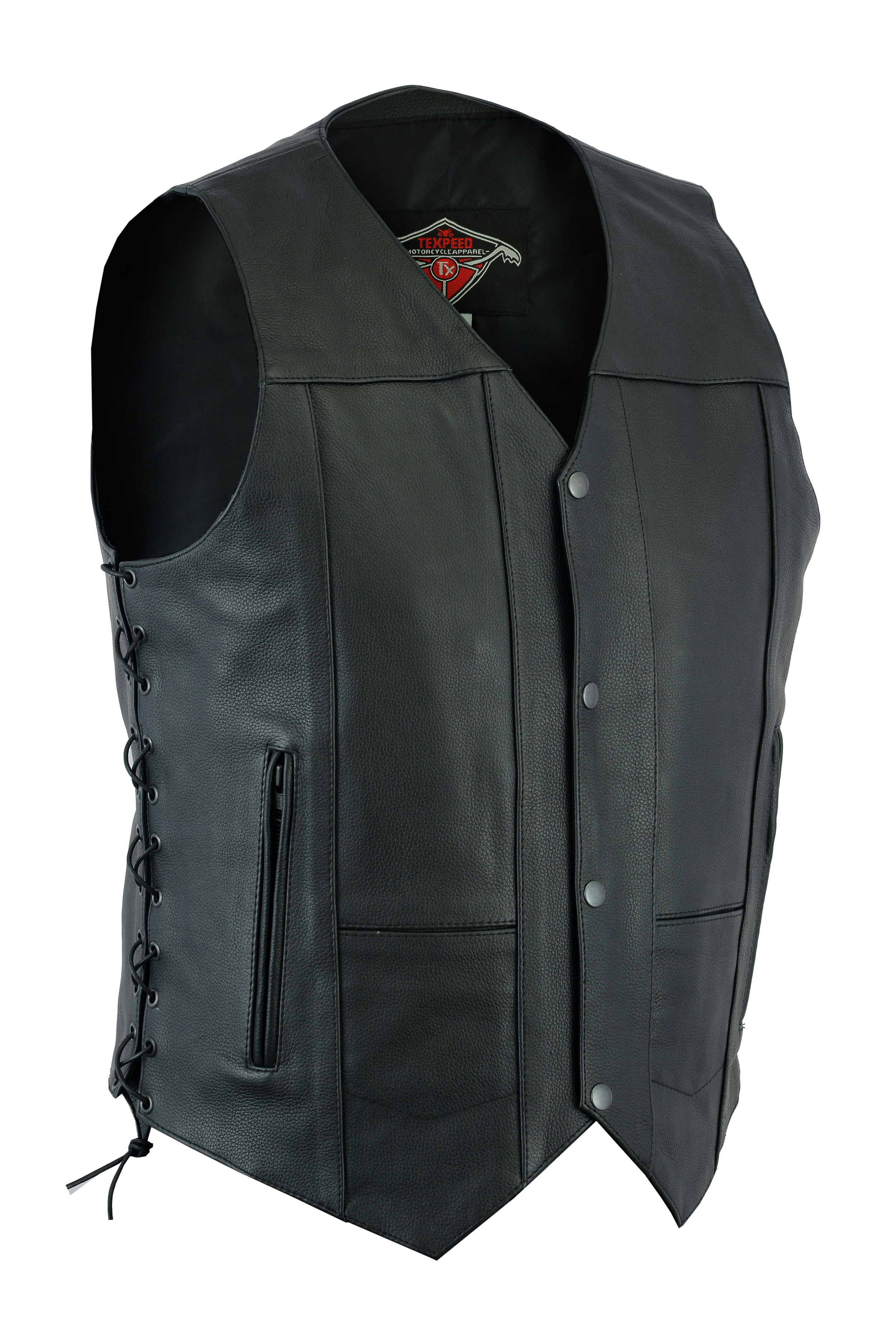 Herren Motorradweste aus Leder Texpeed Gr/ö/ßen S-10XL