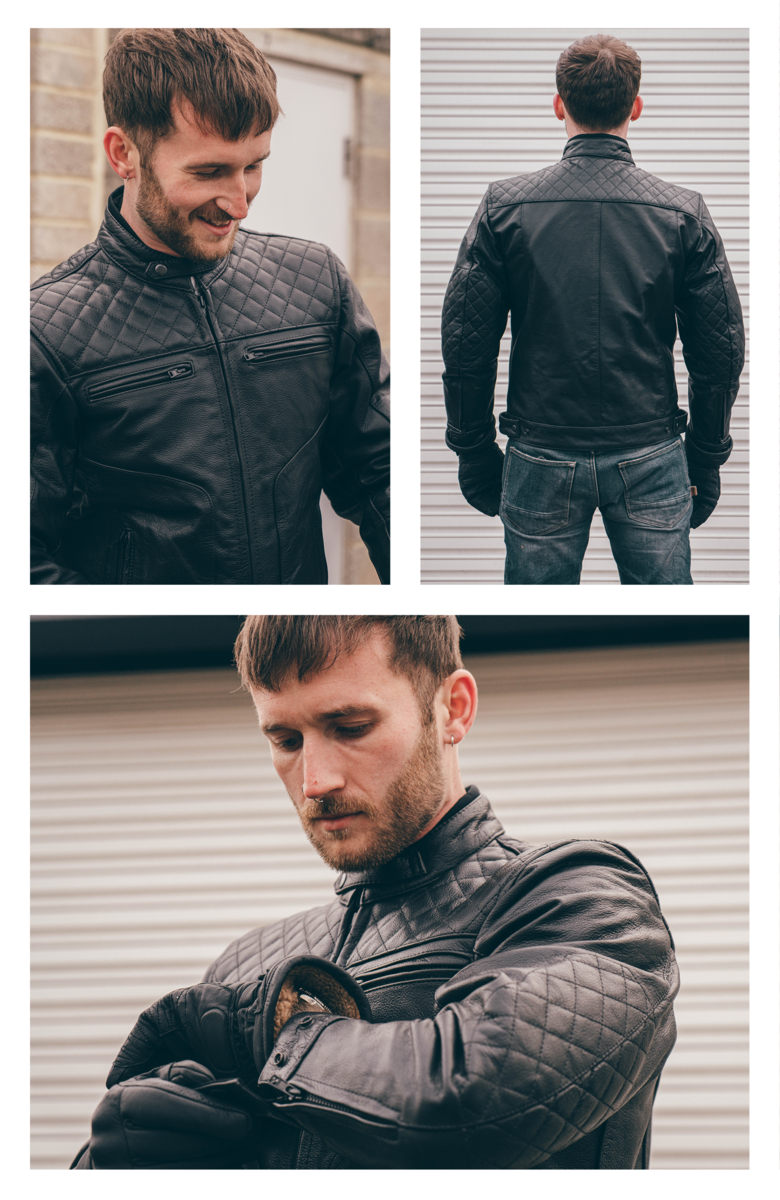 Leather Motorbike Motorcycle Jacket Diamond Stitched Biker With Ce Armour Leather Jackets Bike Wear Direct