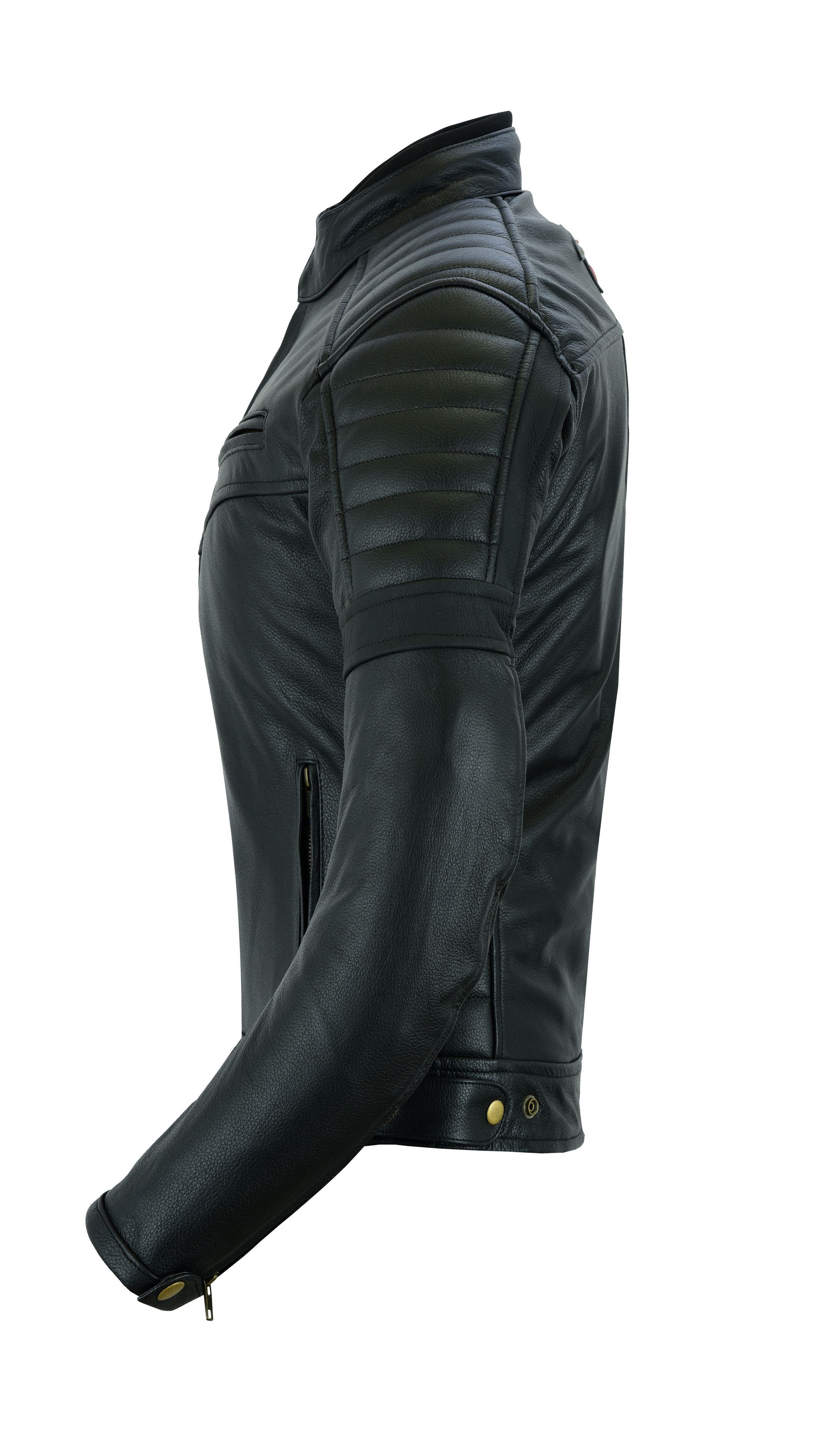 Leather Womens Motorbike Jacket With Armour Black Motorcycle Touring