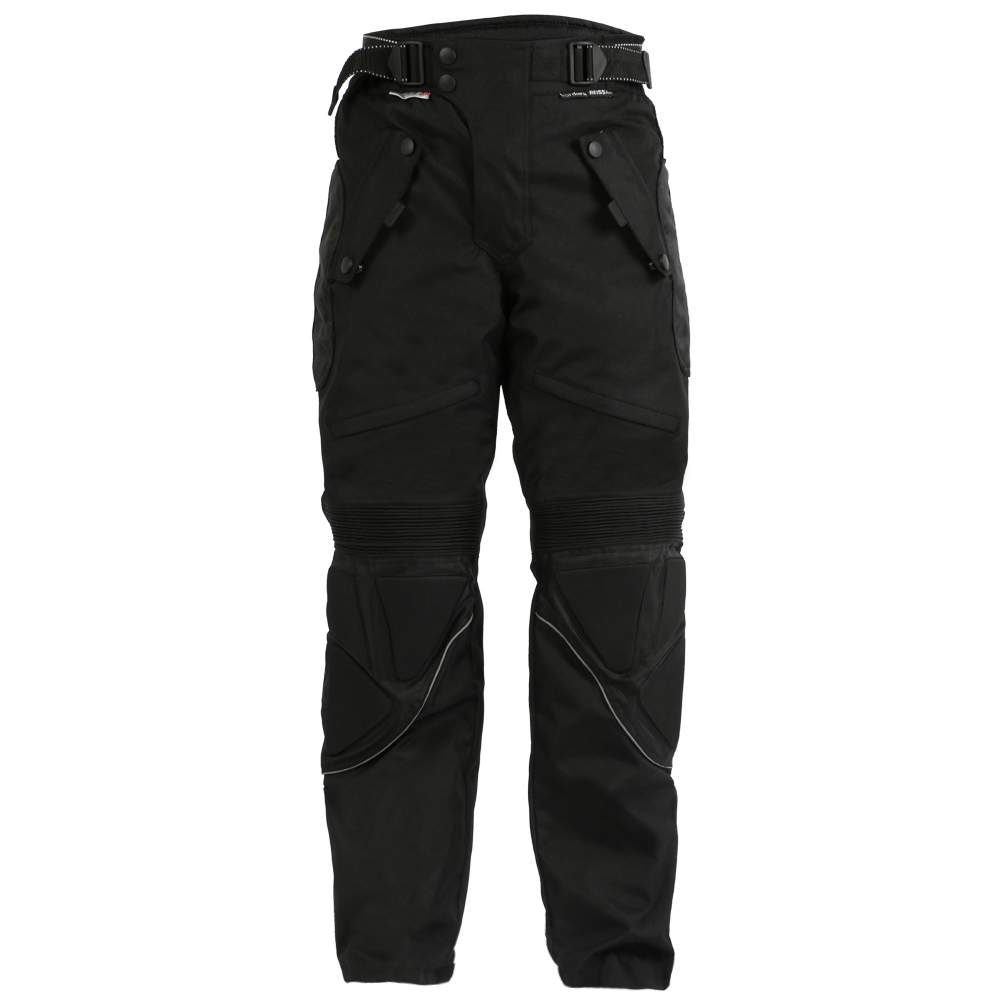 Turin Mens Black Armoured Trousers Textile Trousers Bike Wear Direct