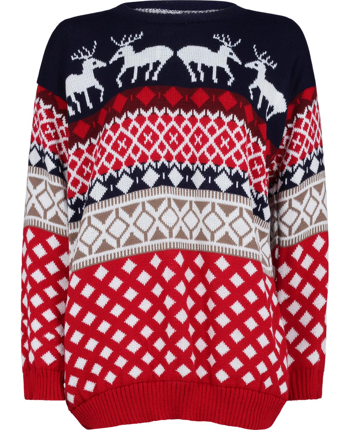 NEW Womens Ladies Festive Retro Novelty XMAS Christmas JUMPER Size UK 8 ...