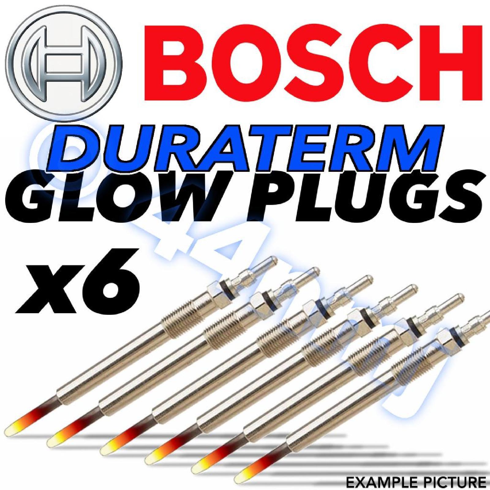 6x BOSCH Duraterm Diesel D Heater Glow Plugs BMW 525 E39 2.5 M51 Eng 97