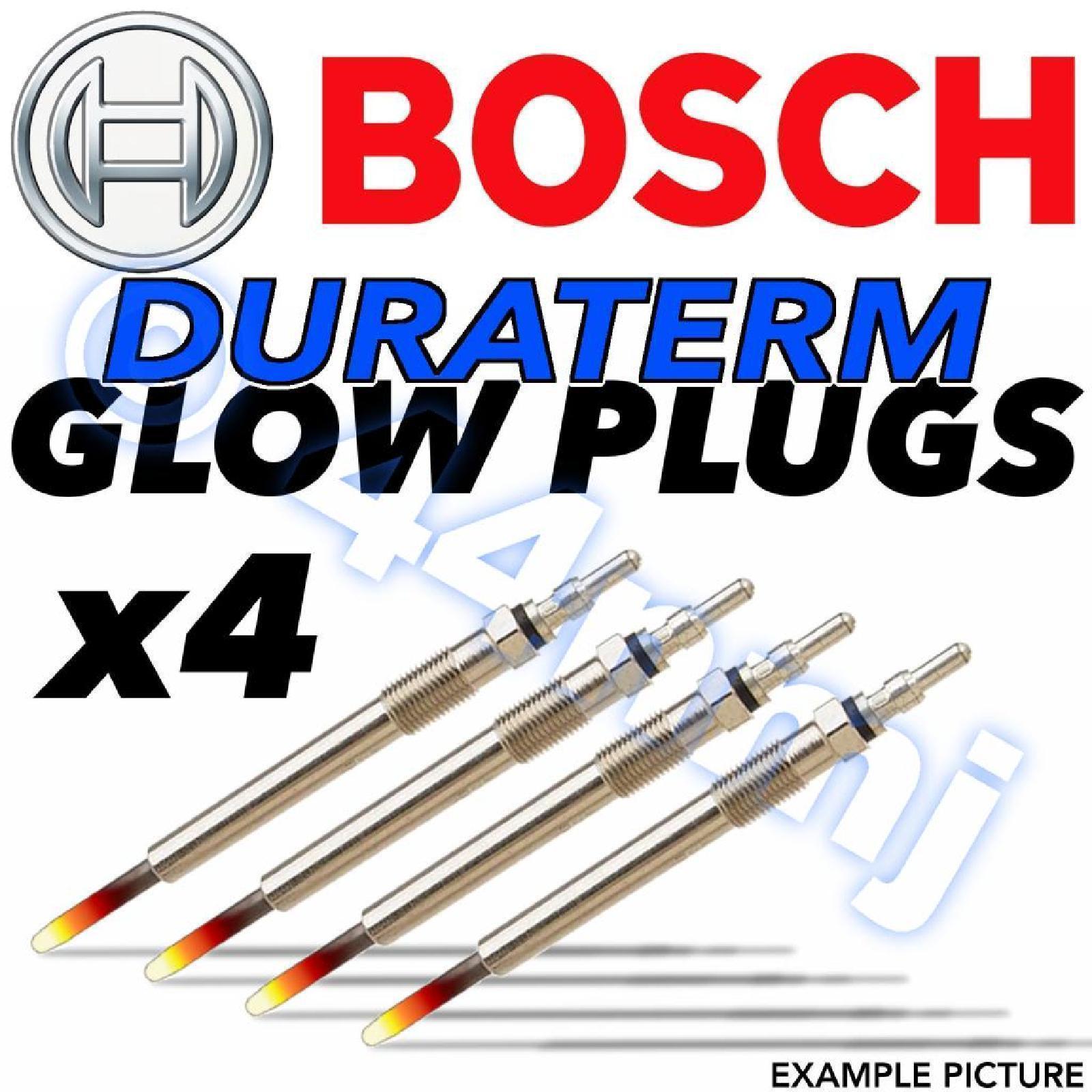 4x BOSCH Duraterm Diesel Glow Plugs VW TRANSPORTER T5 1.9 BRS, BRR Eng