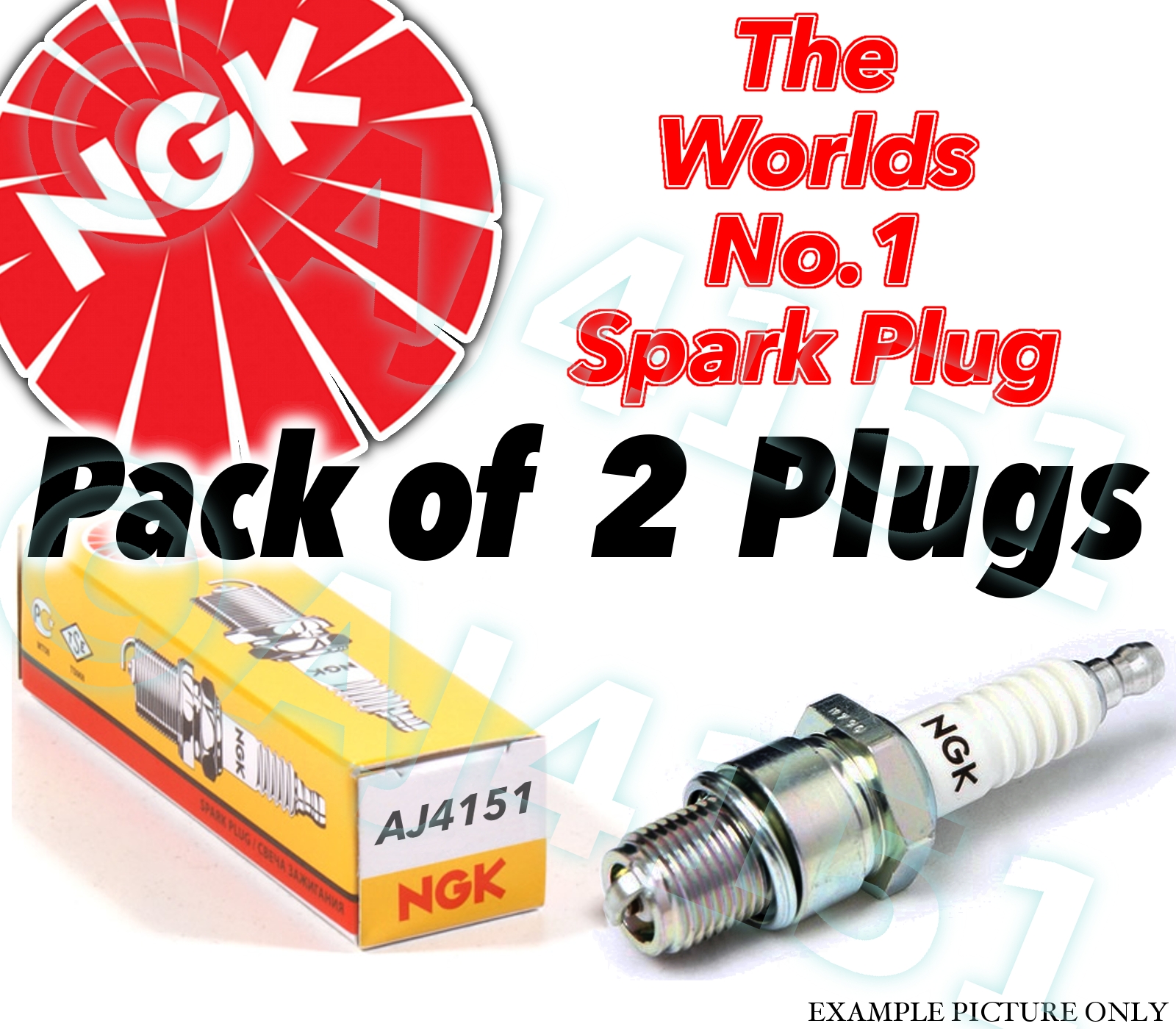 NGK Bujía Encendido BPR7ES 2023 2x 2 Pack x2 Pieza de Repuesto Servicio De Repuesto