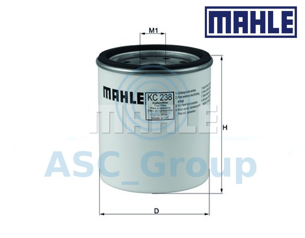 Mahle Fuel Filter KC238D for Jeep Cherokee for OE 52128698AA K04723905