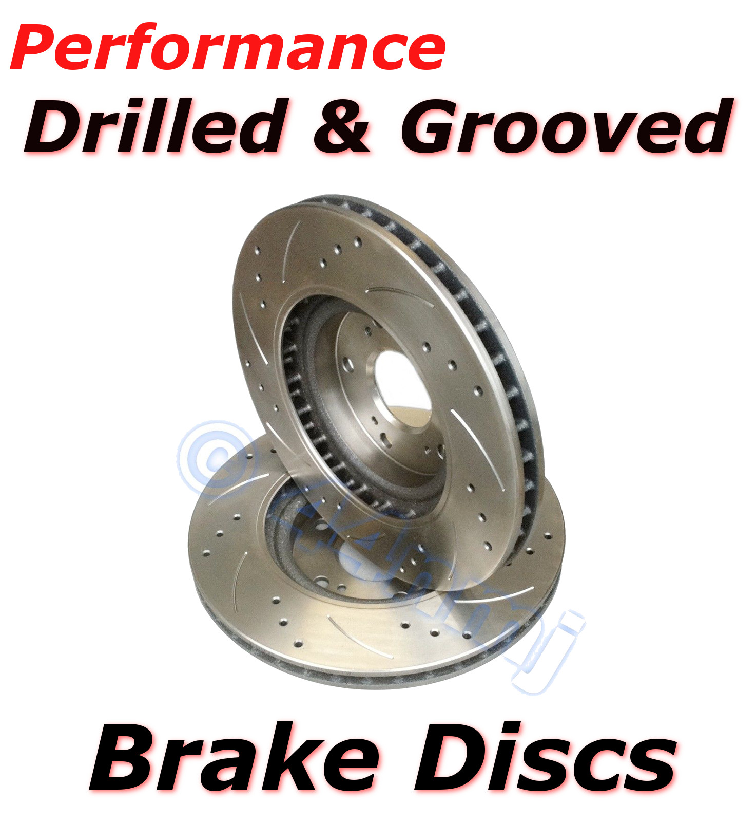 FORD FOCUS RS mk1 2002-2004 2.0 Drilled /& Grooved Brake Discs /& BREMBO Pads REAR