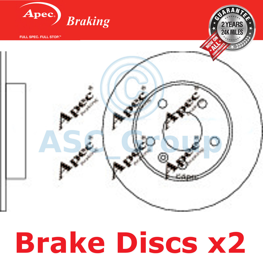 1x OE Quality Replacement Rear Axle Apec Solid Brake Disc 5 Stud 264mm Single