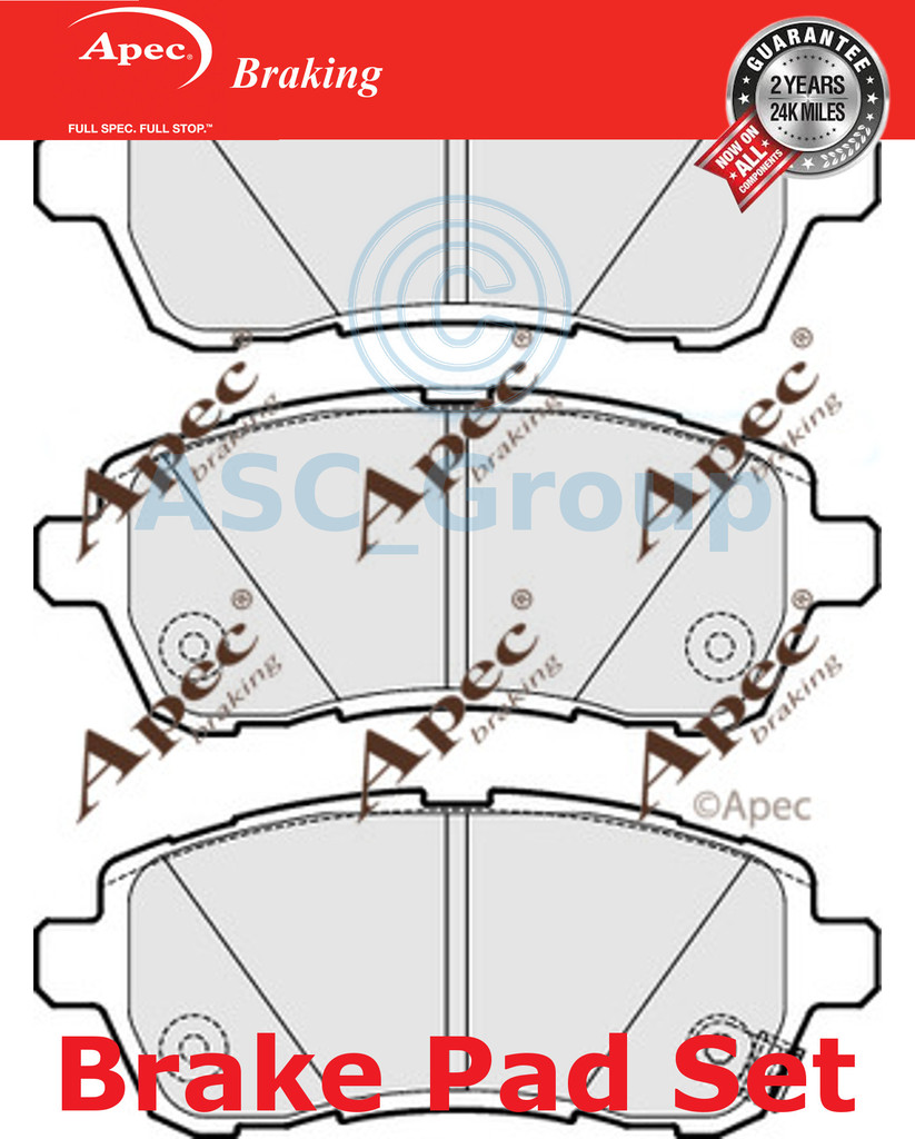 1x OE Quality Replacement Apec Rear Axle Brake Pad Set