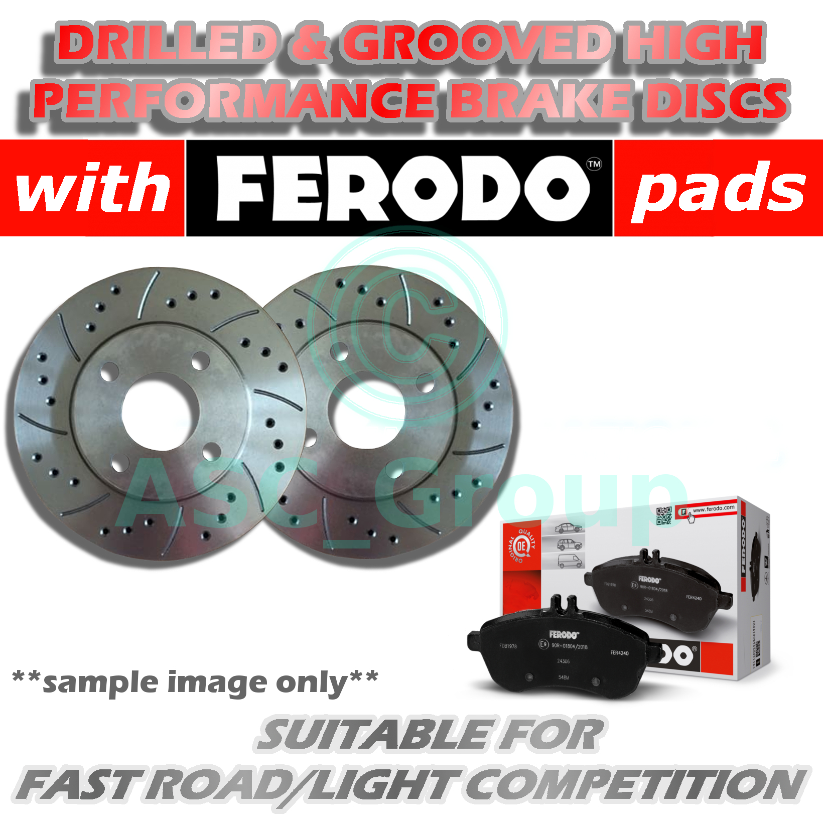 Pair D/_G/_977 with Apec Pads Drilled /& Grooved 5 Stud 294mm Vented Brake Discs