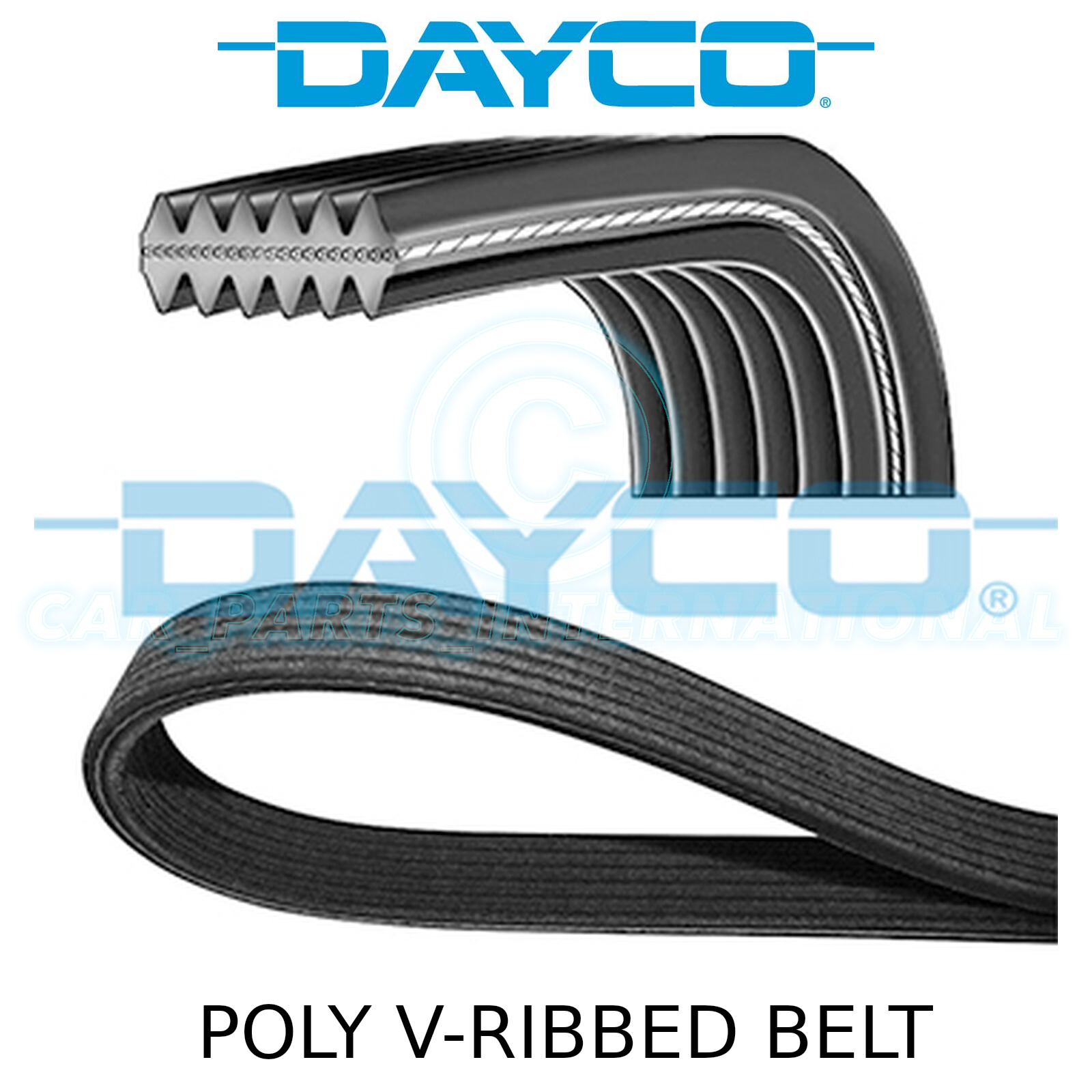 Dayco Poly V Belt - Auxiliary,Fan, Drive, Multi-Ribbed belt - 6 Ribs ...