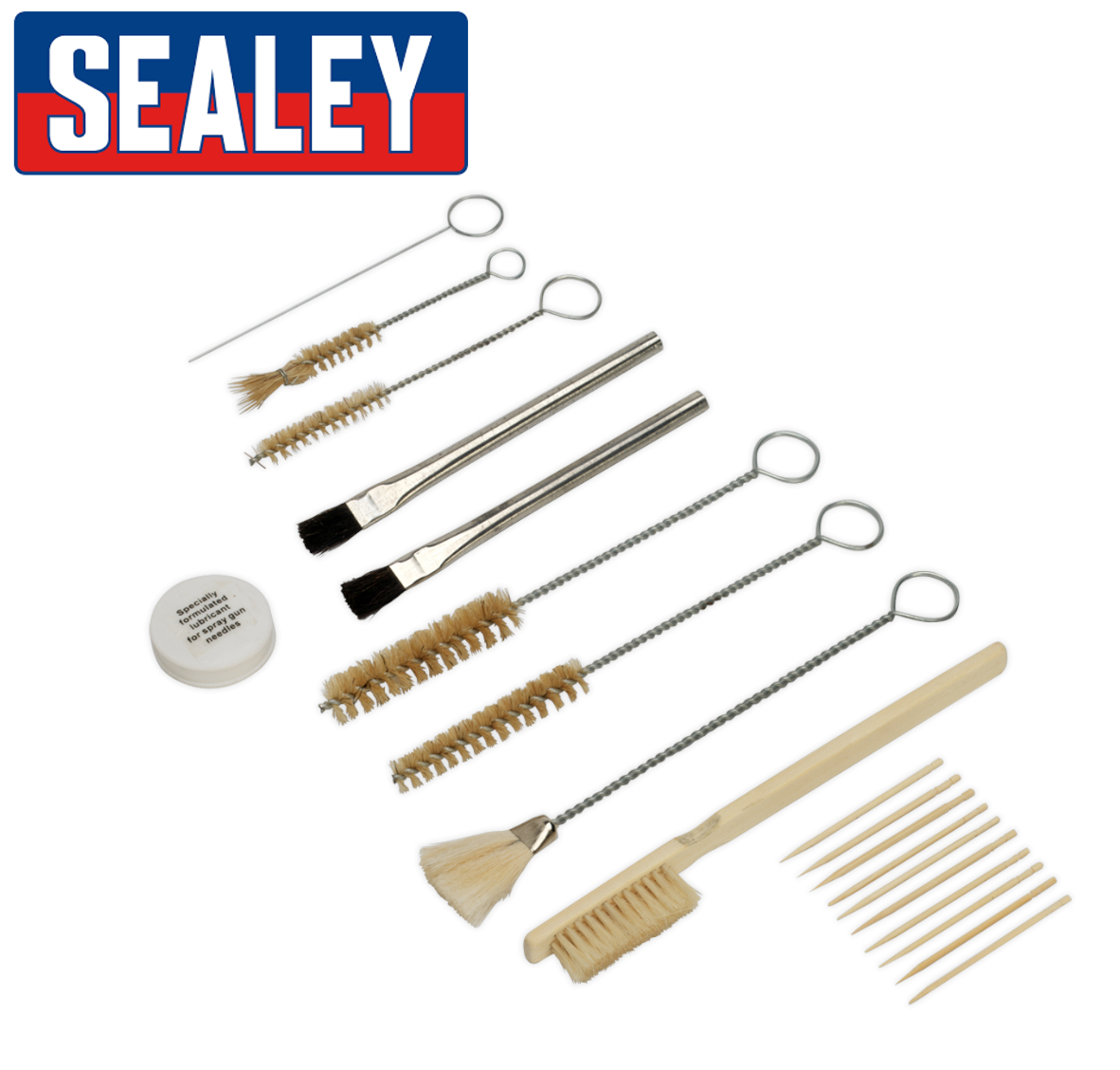 Sealey 20pc Spray Gun Cleaning Kit Paint Gun Brushes Probes