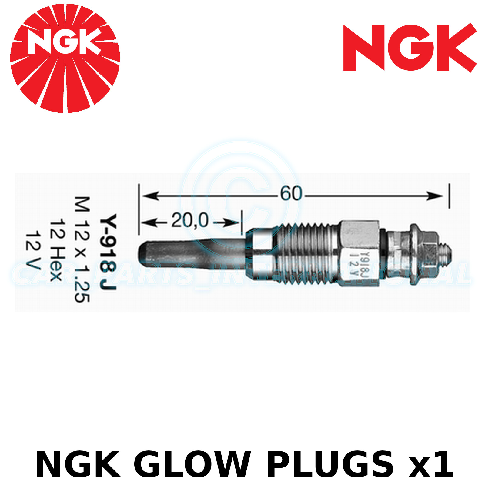 NGK Glow Plug Y918J