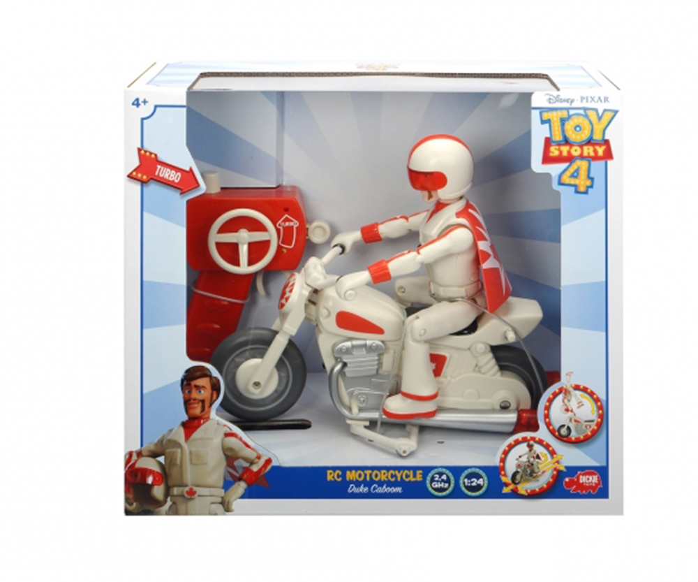 Toy Story 4 Radio Controlled Duke Caboom Motorcycle With Flip Feature